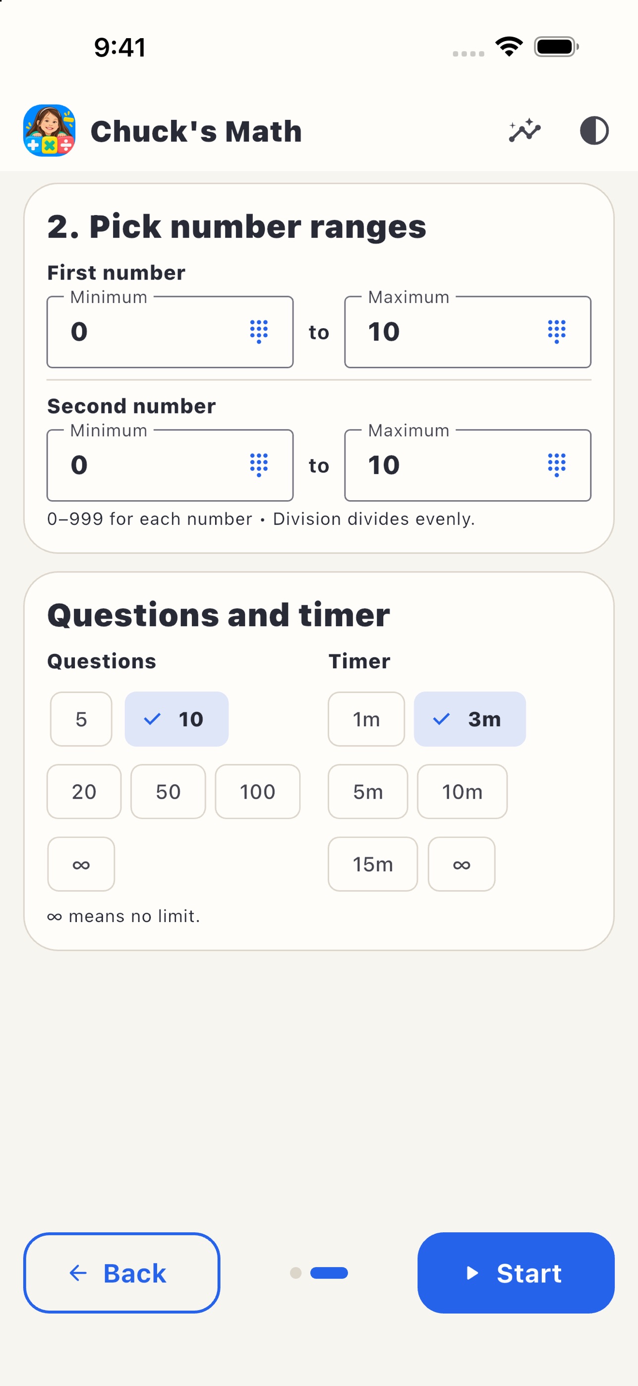 Screenshot 2 of Chuck's Math