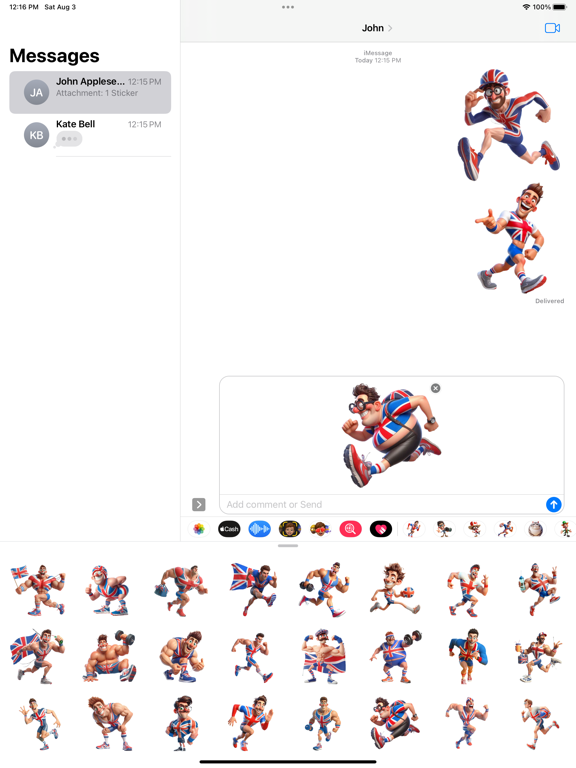 Screenshot #6 pour Sporty British Man Stickers