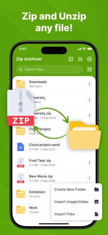 Zip, Unzip & RAR Extractor Screenshot 1 of 6