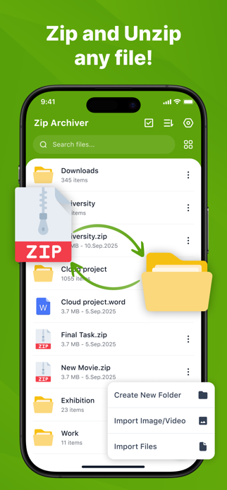 Zip, Unzip & RAR Extractor Screenshot 1 of 6