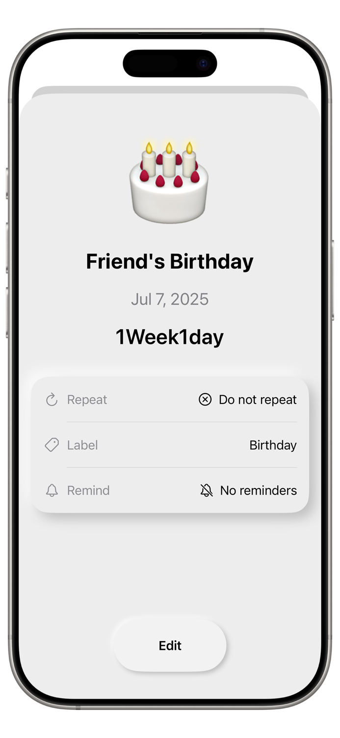Daycraft-Countdown  Reminder