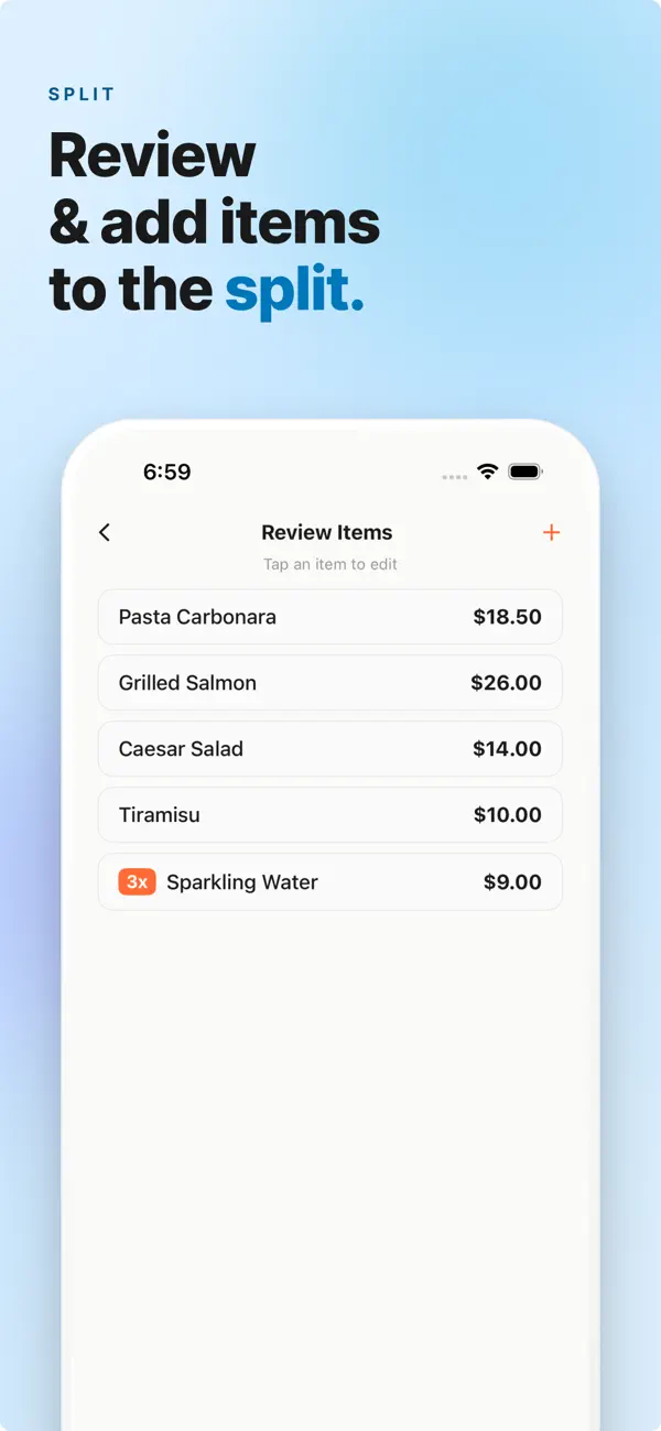#2. Split - Receipt Splitter (iOS) Ved: Hussein Abdallah
