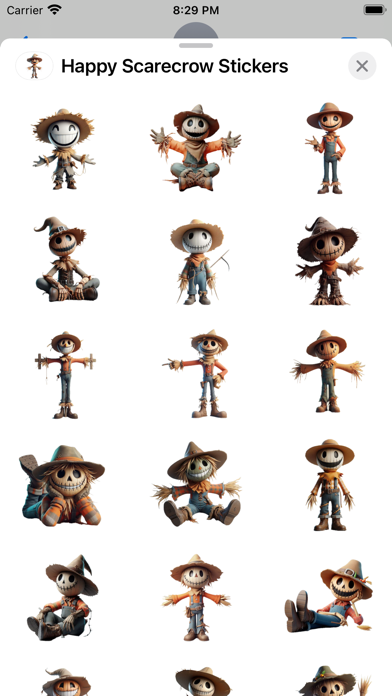 Screenshot #1 pour Happy Scarecrow Stickers