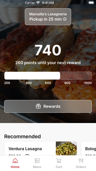 Screenshot 1 of Marcella's Lasagneria App