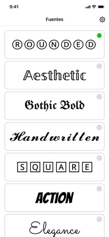 Teclados y fuentes para iPhone screenshot 1