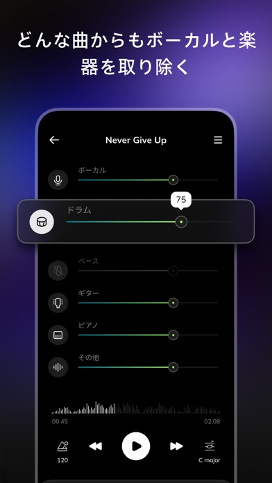 AIボーカル除去 - MusicLab iPhone screenshot 3