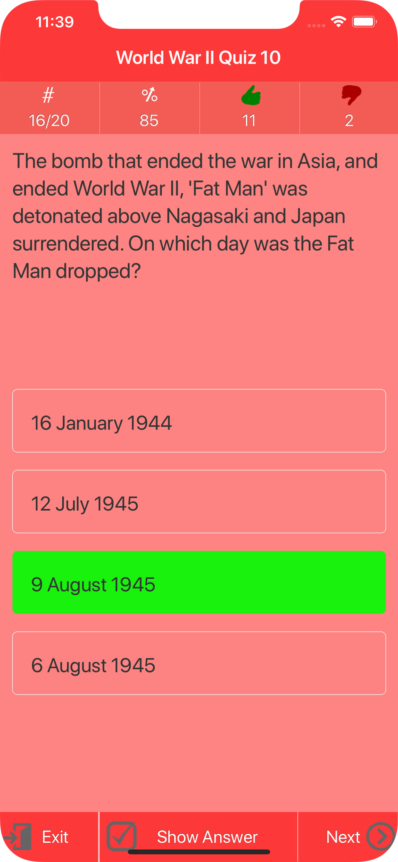 Second World War Quiz