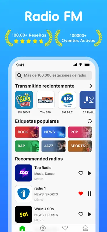 Radio FM – Estaciones en Vivo screenshot 1 of 6