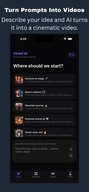 Vireel – AI Video Maker screenshot 1