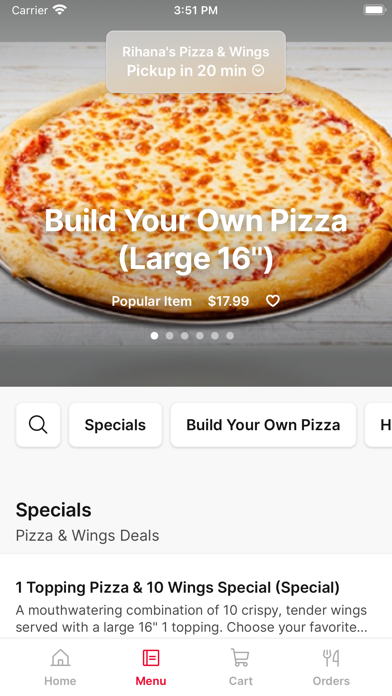 Rihanas Pizza iPhone screenshot 2 - Food & Drink app