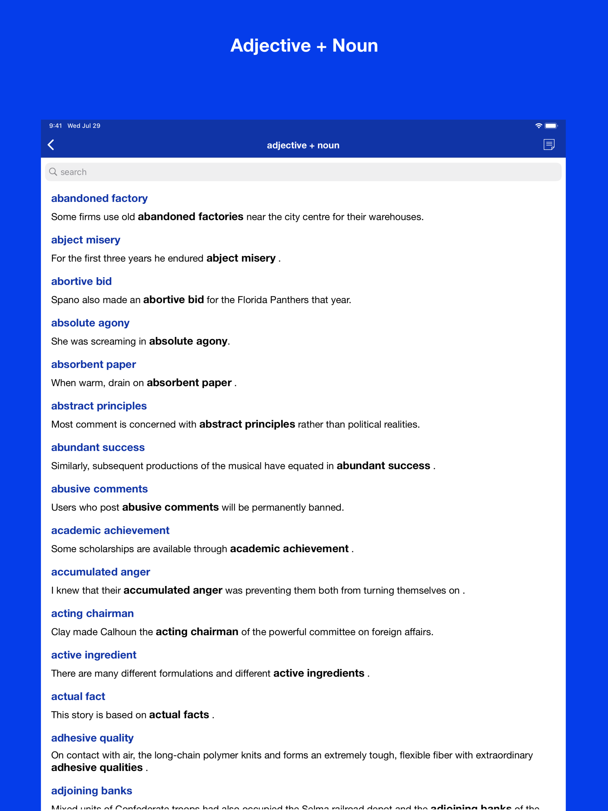 English Collocation Flashcards screenshot 18