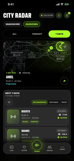 Raver: DJ & Festival Radar screenshot 2