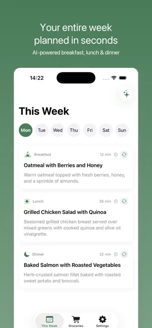 Weeklybite screenshot 1