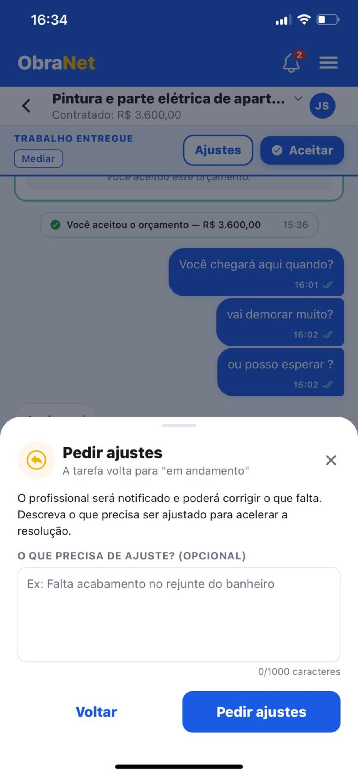 ObraNet: Reformas e Serviços