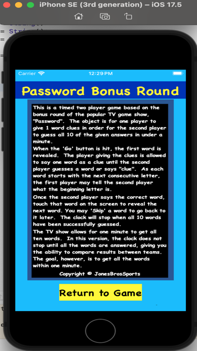 Screenshot #2 pour Password Bonus Round