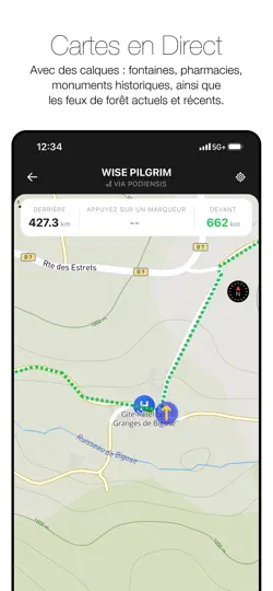 Capture d'écran de Wise Pilgrim Via Podiensis sur iPhone 5