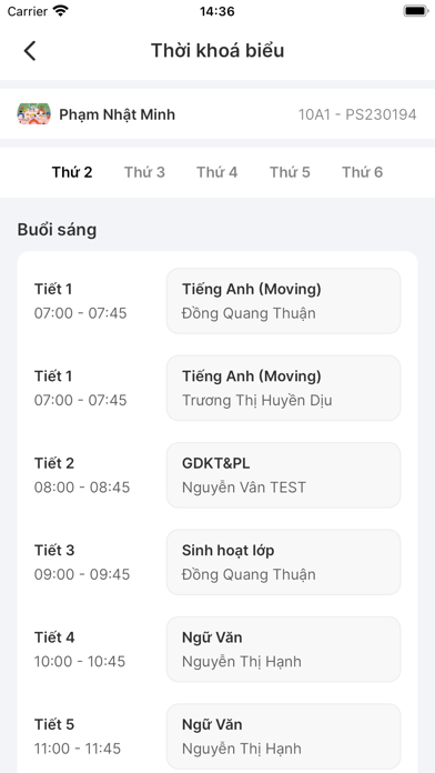 BMS - Phụ huynh Screenshot