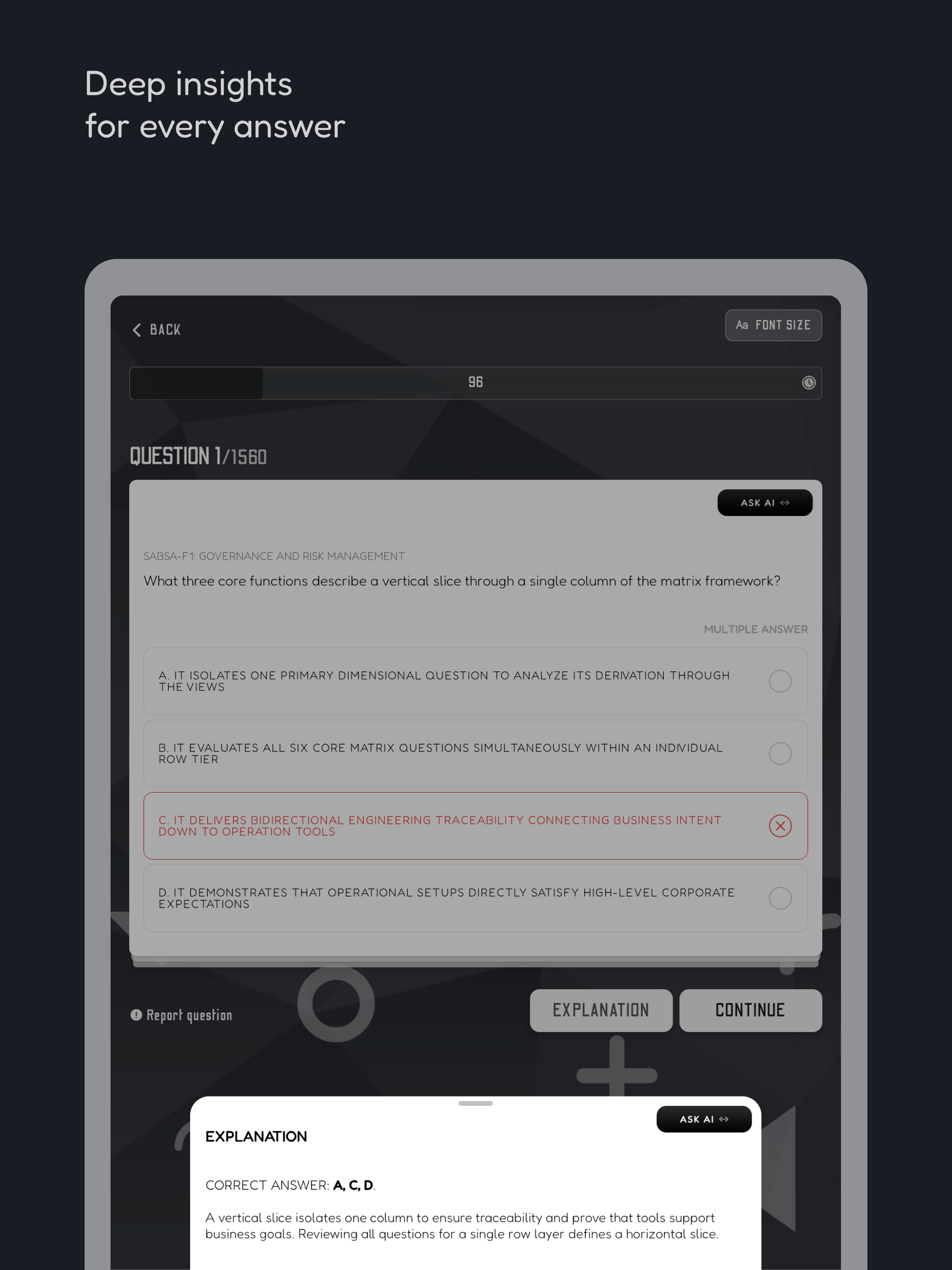 SABSA Security Exam Prep (+AI) screenshot 10