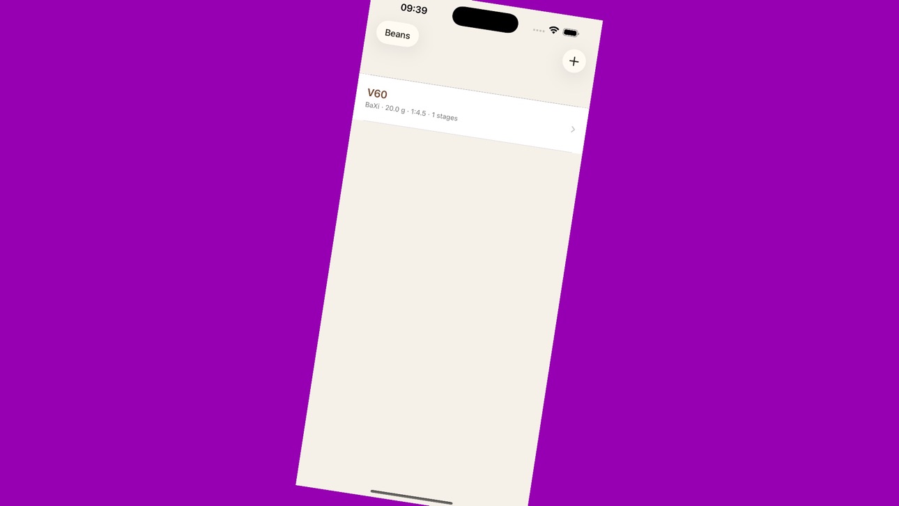 Screenshot 1 of Pour-Over Coffee Brewing Log