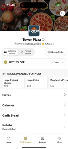 Tower Pizza. Screenshot 2 of 4