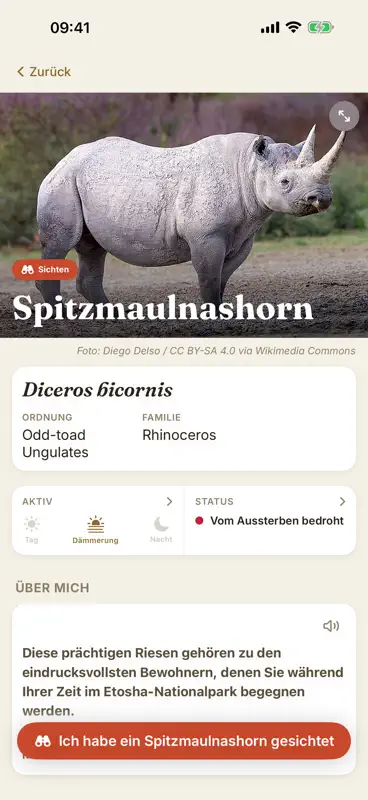 Etosha Safari: Karte & Guide screenshot 3 of 10