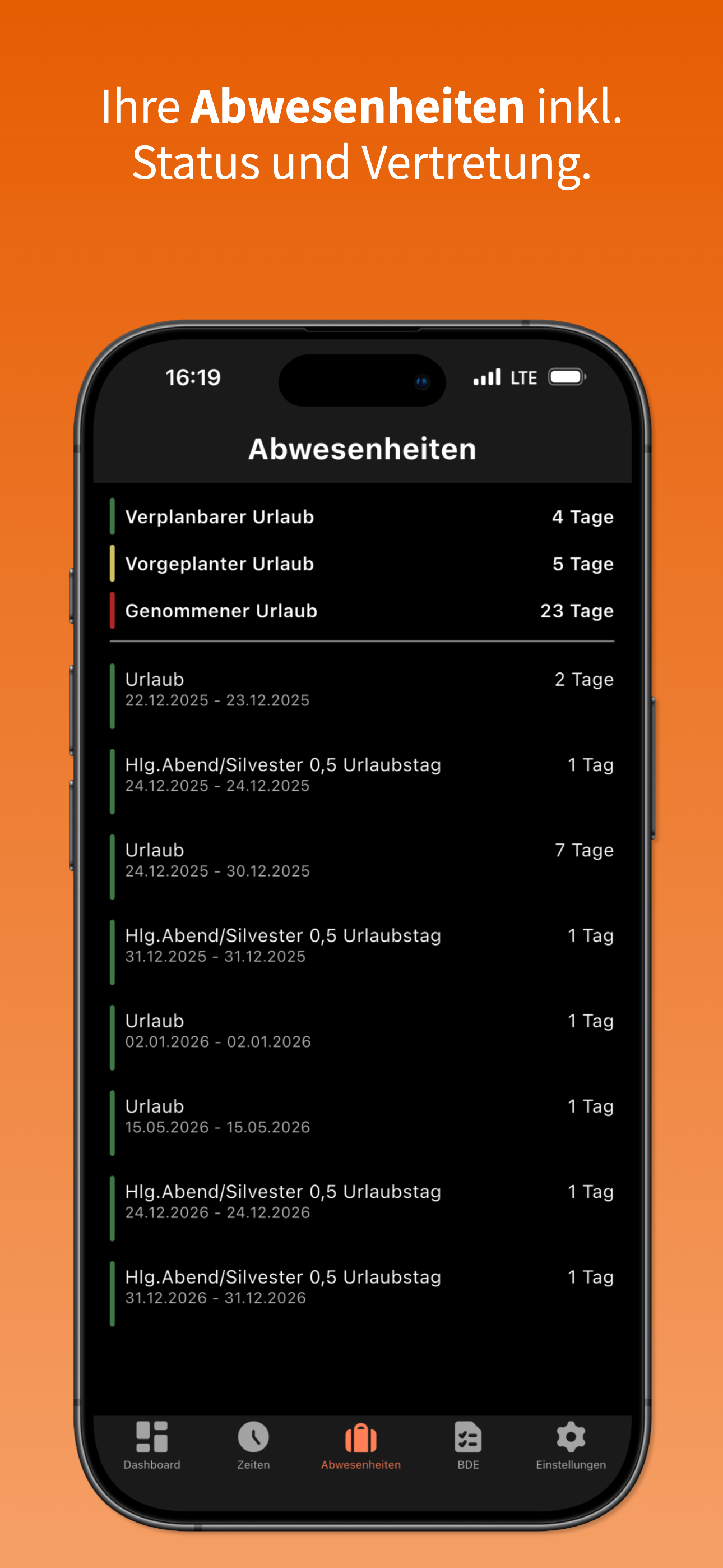 Zeiterfassung - OrangeSoftware screenshot 7