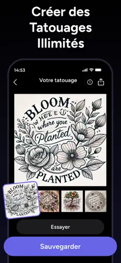 Capture d'écran de Inklab – Tattoo IA Générateur sur iPhone 4