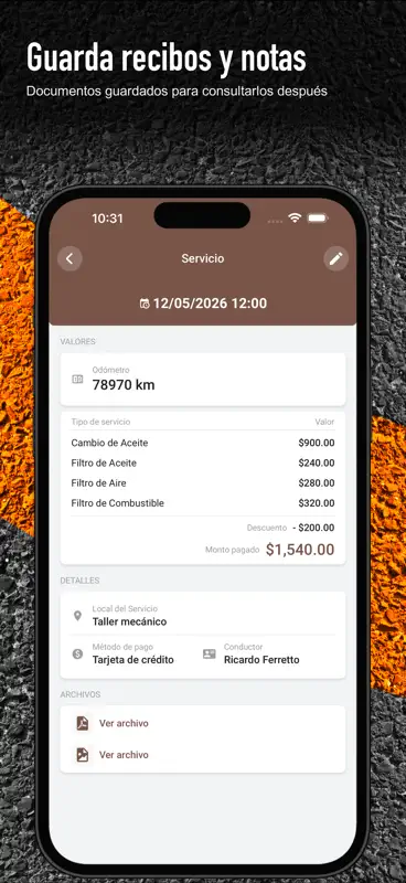 Drivvo - Control de gastos screenshot 7 of 10