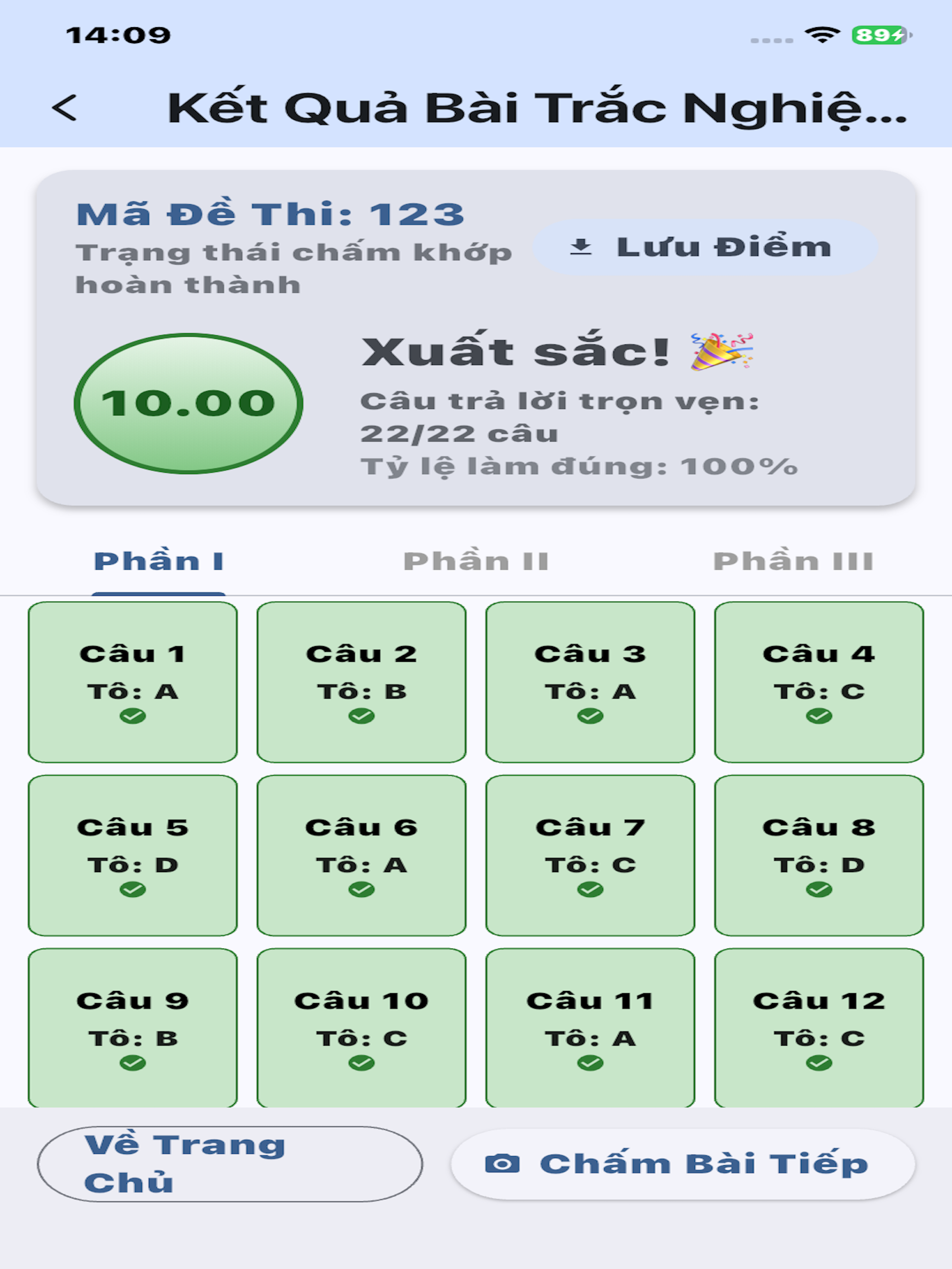 Chấm thi Trắc nghiệm 2026 pro screenshot 11