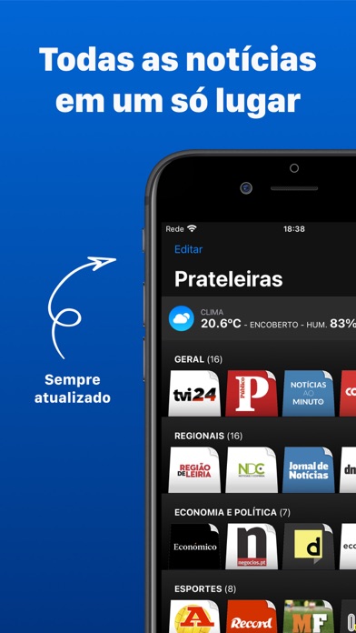 Screenshot #1 pour Jornais Portugueses