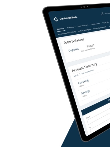 CB iMobile Banking iPad screenshot