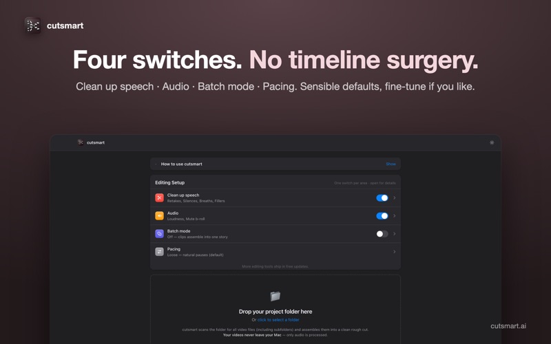 cutsmart: AI for Final Cut Pro screenshot