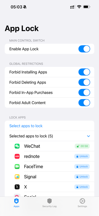 App Locker – Limit & Protect Screenshot 1 of 3