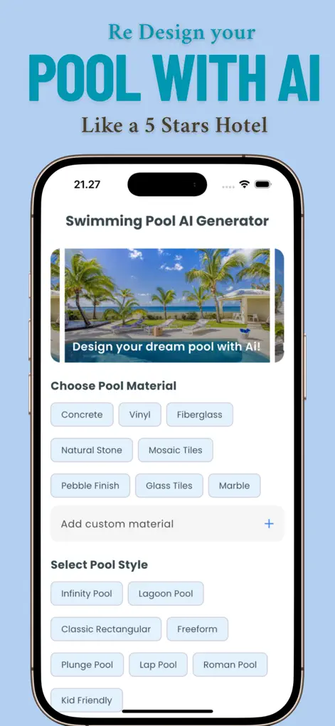 Pool Ai - Landscape Design - Graphics & Design App | MWM