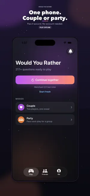 Would You Rather! Party Game screenshot 1