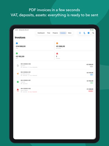 Crono - Time & Invoicing iPad screenshot