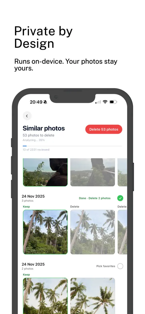 First Pick: AI Photo Sorter - Photo & Video App | MWM