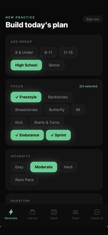 RosterUp - Swim Coach AI screenshot