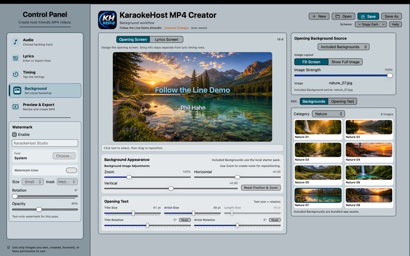 KaraokeHost MP4 Creator screenshot