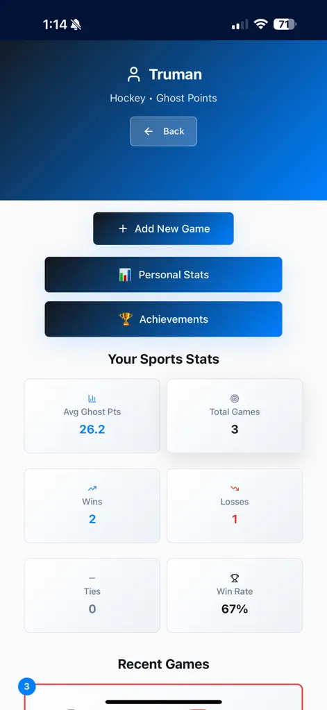 Ghost Points - Sports App | MWM