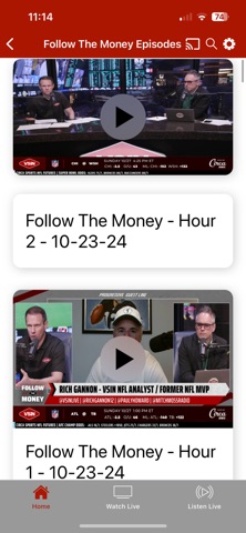 VSiN Watch iPhone screenshot