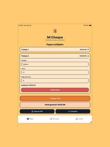 Elite 1099 iPad screenshot