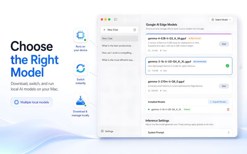 Local AI for Google Gemma screenshot
