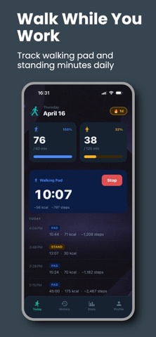 DeskWalker - Walking Pad Log screenshot