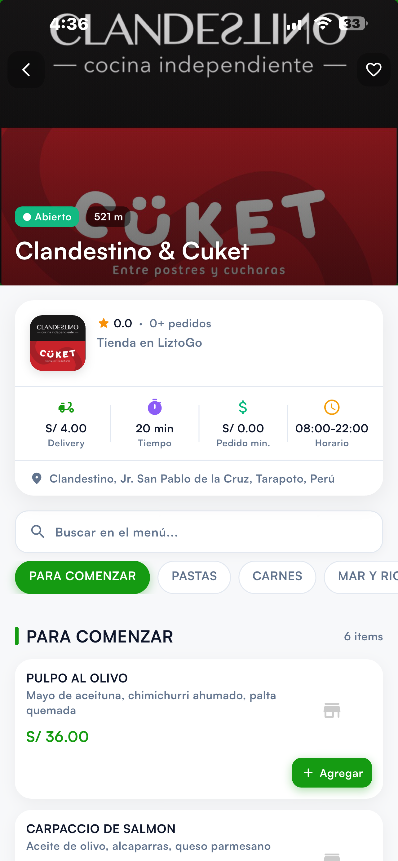 Lizto Delivery: tu comida ya
