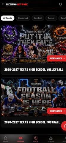 IMCOMING NETWORK screenshot