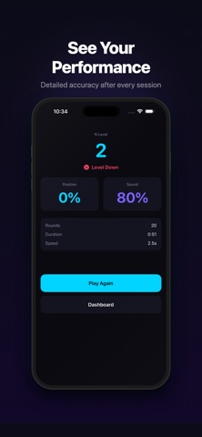 BrainPulse Dual N-Back Screenshot 3 of 5