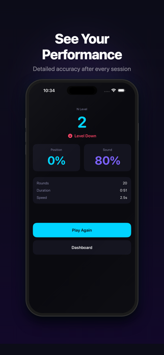 BrainPulse Dual N-Back Screenshot 3 of 5
