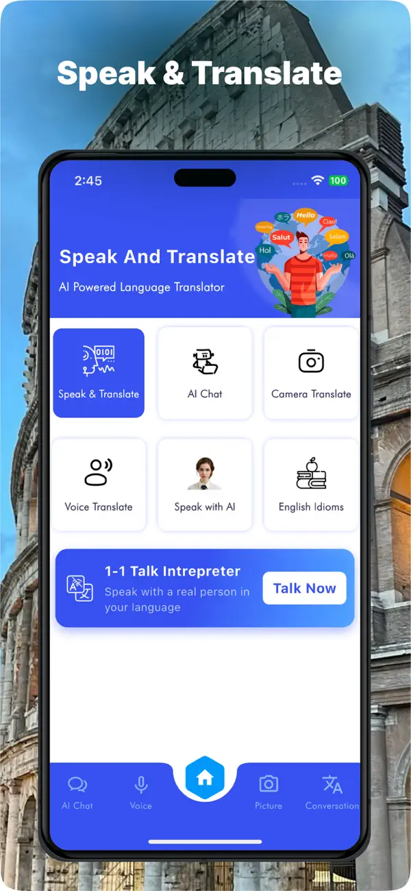 Screenshot #1 pour AI Parler & Trad Langues