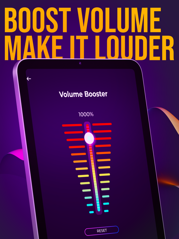 Volume Booster 1000%: Sound EQ iPad screenshot 1 - Music app